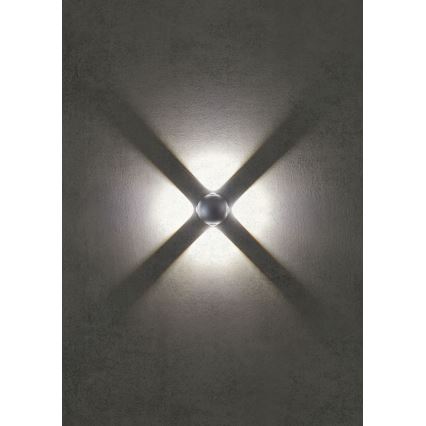 Redo 90500 - LED Zunanja stenska svetilka MILESTONE 4xLED/3W/230V IP54 antracit