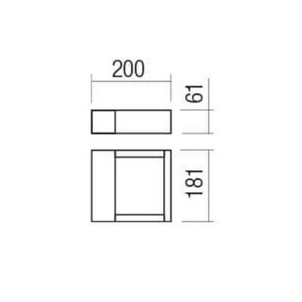 Redo 90508 - LED Zunanja stenska svetilka WALD LED/10W/230V IP65 antracit