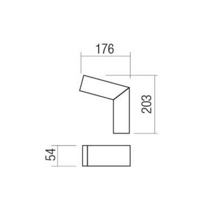 Redo 90510 - LED Zunanja stenska svetilka WOODY LED/10W/230V IP54 antracit