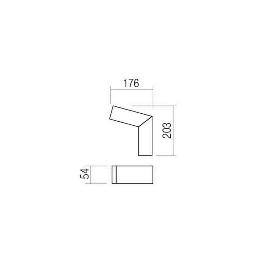 Redo 90510 - LED Zunanja stenska svetilka WOODY LED/10W/230V IP54 antracit
