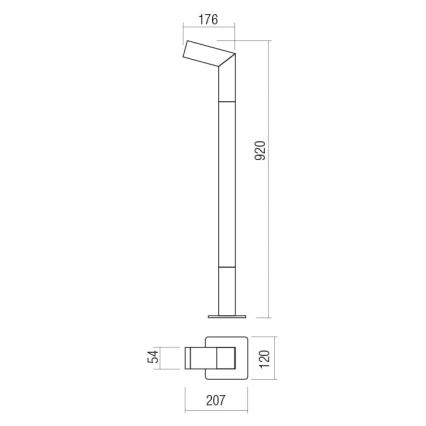 Redo 90512 - LED Zunanja svetilka WOODY LED/10W/230V IP54 antracit