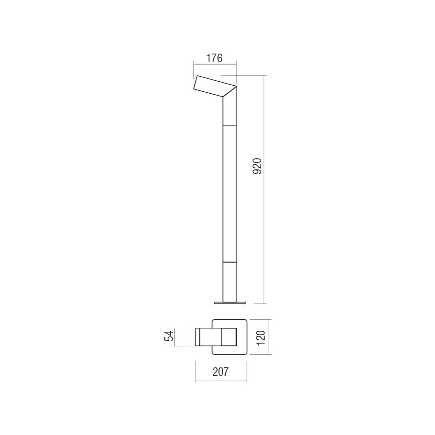 Redo 90512 - LED Zunanja svetilka WOODY LED/10W/230V IP54 antracit