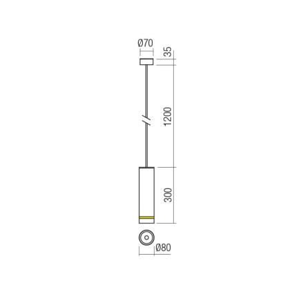 Redo 90513 - LED Zunanja viseča svetilka KLOU LED/9W/230V IP54 bela