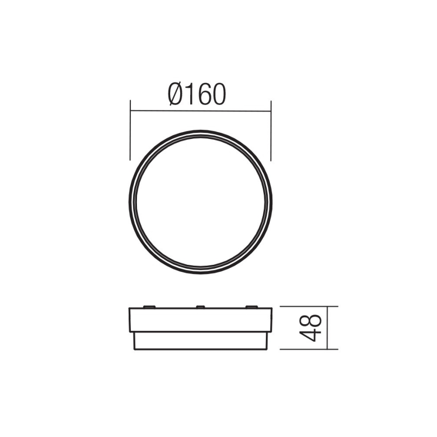 Redo 90516 - LED Zunanja stropna svetilka URANIA LED/10W/230V pr. 16 cm IP65 antracit