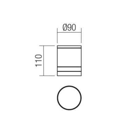 Redo 90519 - Zunanja stropna svetilka CARGO 1xGU10/28W/230V IP54 antracit