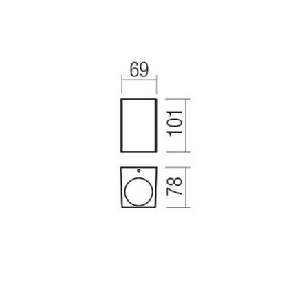 Redo 90528 - LED zunanja stenska svetilka BRIO LED/6W/230V 3000K IP54 rjava
