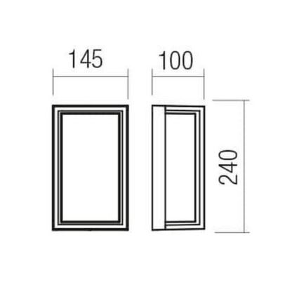 Redo 90534 - LED Zunanja stenska svetilka QUADRIS LED/12W/230V IP54 rjava