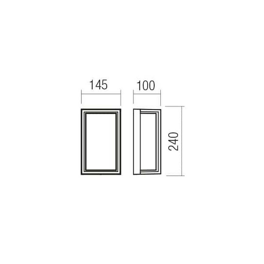 Redo 90534 - LED Zunanja stenska svetilka QUADRIS LED/12W/230V IP54 rjava