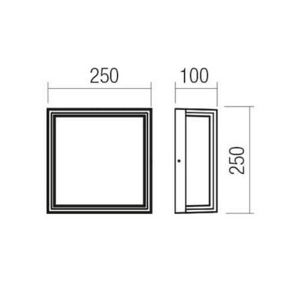 Redo 90565 - LED Zunanja stenska svetilka QUADRIS LED/20W/230V IP54 antracit