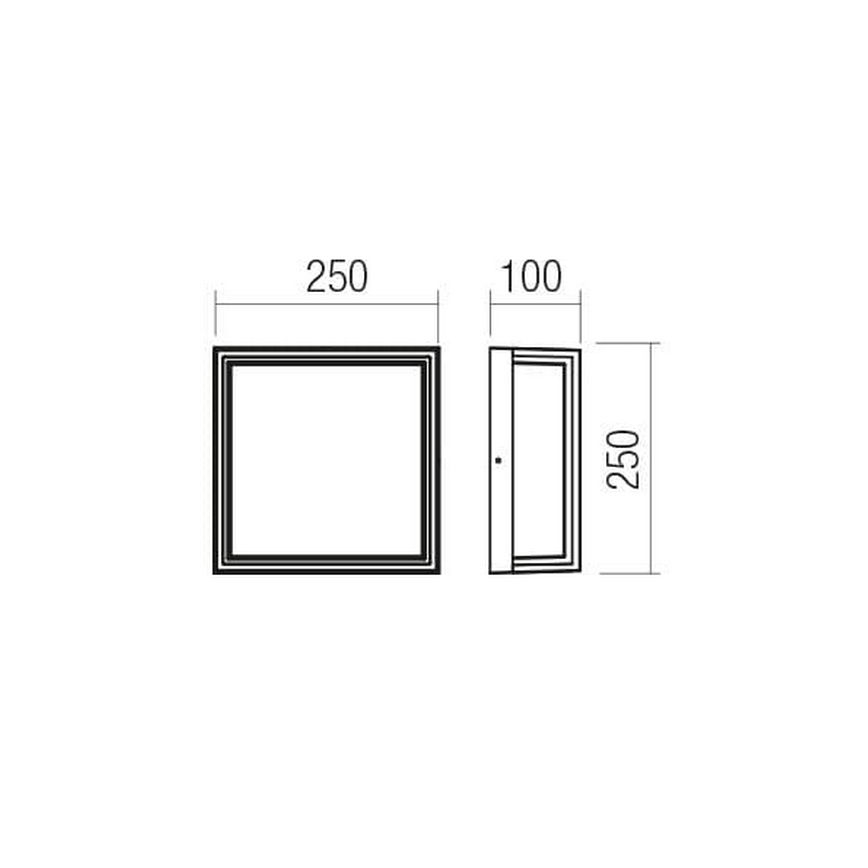 Redo 90565 - LED Zunanja stenska svetilka QUADRIS LED/20W/230V IP54 antracit