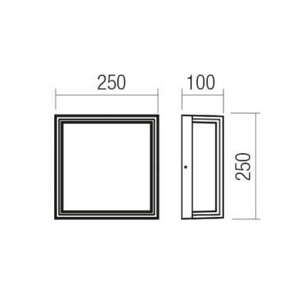 Redo 90566 - LED Zunanja stenska svetilka QUADRIS LED/20W/230V IP54 rjava