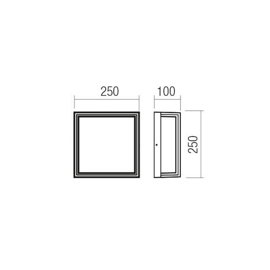 Redo 90566 - LED Zunanja stenska svetilka QUADRIS LED/20W/230V IP54 rjava