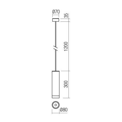 Redo 90570 - LED Zunanja viseča svetilka KLOU LED/9W/230V IP54 bela