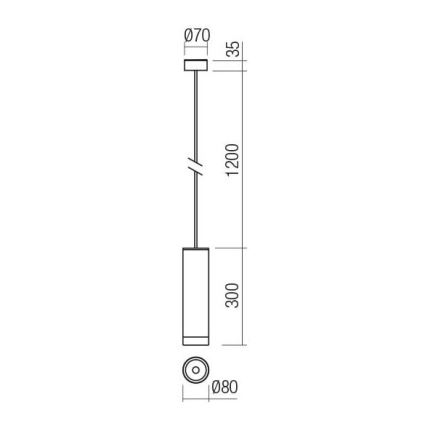 Redo 90571 - LED Zunanja viseča svetilka KLOU LED/9W/230V IP54 antracit