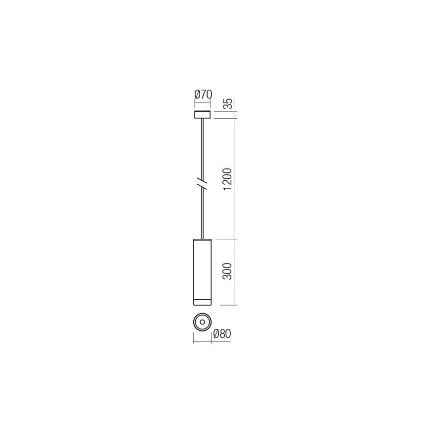 Redo 90572 - LED Zunanja viseča svetilka KLOU LED/9W/230V IP54 rjava