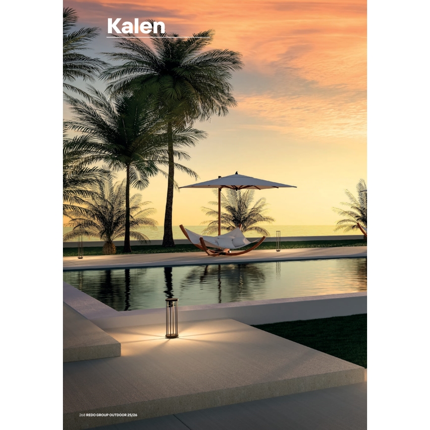 Redo 90577 - LED zunanja svetilka KALEN LED/8W/230V 3000K 20 cm IP65 antracitna