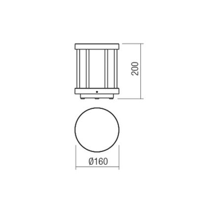 Redo 90577 - LED zunanja svetilka KALEN LED/8W/230V 3000K 20 cm IP65 antracitna