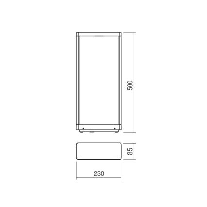 Redo 90581 - LED zunanja svetilka WAKE LED/8W/230V 3000K 50 cm IP65 antracit