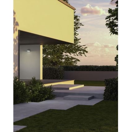 Redo 90587 - LED zunanja stenska svetilka s senzorjem FLIP LED/20W/230V 3000K CRI 90 IP54 antracit