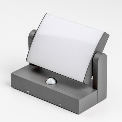 Redo 90587 - LED zunanja stenska svetilka s senzorjem FLIP LED/20W/230V 3000K CRI 90 IP54 antracit