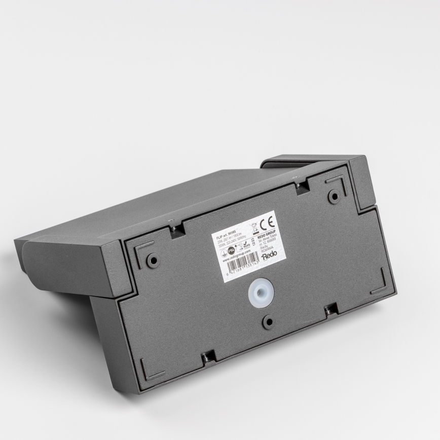 Redo 90587 - LED zunanja stenska svetilka s senzorjem FLIP LED/20W/230V 3000K CRI 90 IP54 antracit