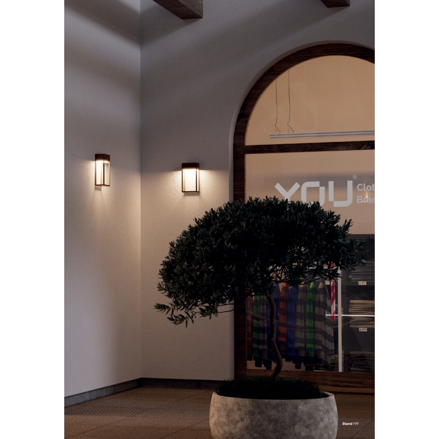 Redo 90604 - LED zunanja stenska svetilka STAND LED/20W/230V 3000K CRI 90 IP65 rjava