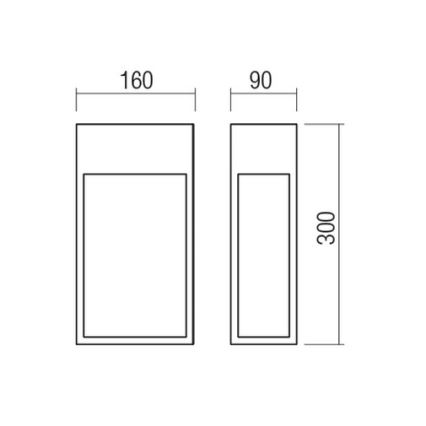 Redo 90604 - LED zunanja stenska svetilka STAND LED/20W/230V 3000K CRI 90 IP65 rjava