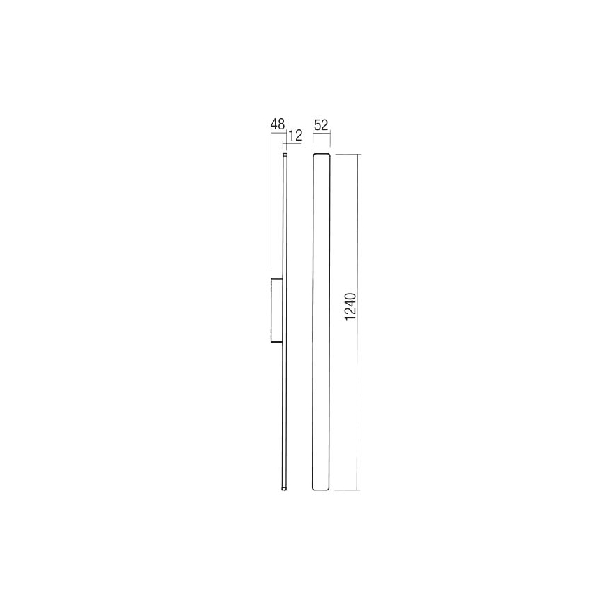 Redo 90622 - LED Zunanja stenska svetilka REFLEXA LED/20W/230V 3000K 124 cm IP54 rjava