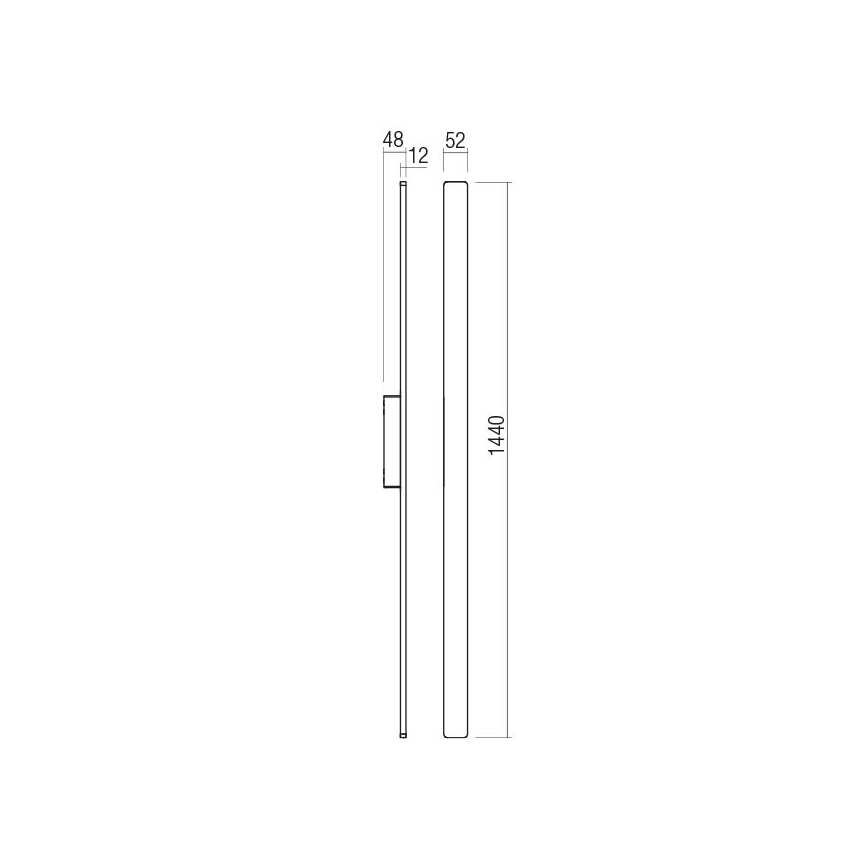 Redo 90624 - LED Zunanja stenska svetilka REFLEXA LED/24W/230V 3000K 144 cm IP54 rjava