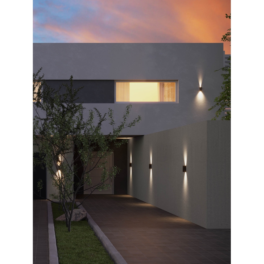 Redo 90636 - LED Zunanja stenska svetilka SONNY 2xLED/5W/230V 2200/3000/4000K IP54 antracit