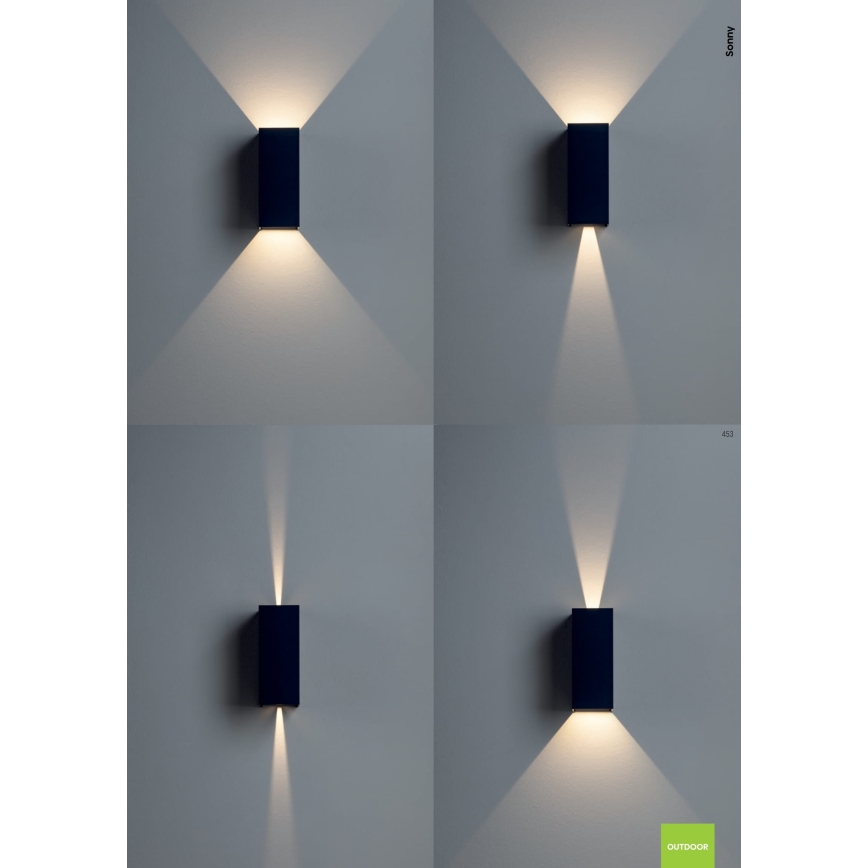 Redo 90637 - LED Zunanja stenska svetilka SONNY 2xLED/5W/230V 2200/3000/4000K IP54 rjava