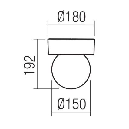 Redo 90641 - Zunanja stropna svetilka BULK 1xE27/28W/230V IP44 antracit
