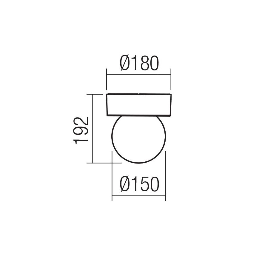 Redo 90641 - Zunanja stropna svetilka BULK 1xE27/28W/230V IP44 antracit