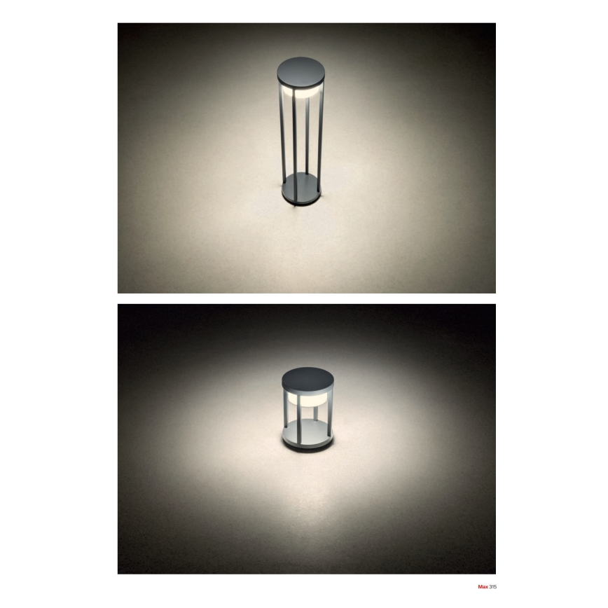 Redo 90676 - LED zunanja svetilka MAX LED/15W/230V 2700K 80 cm IP65 antracit