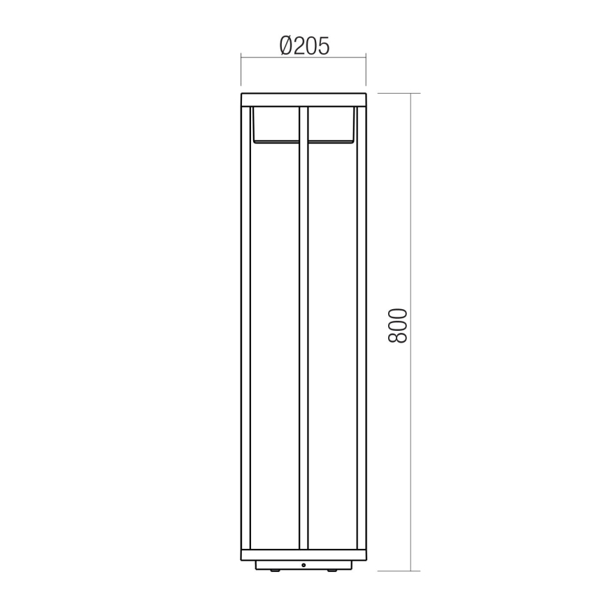Redo 90677 - Zunanja LED svetilka MAX LED/15W/230V 3000K 80 cm IP65 antracitna
