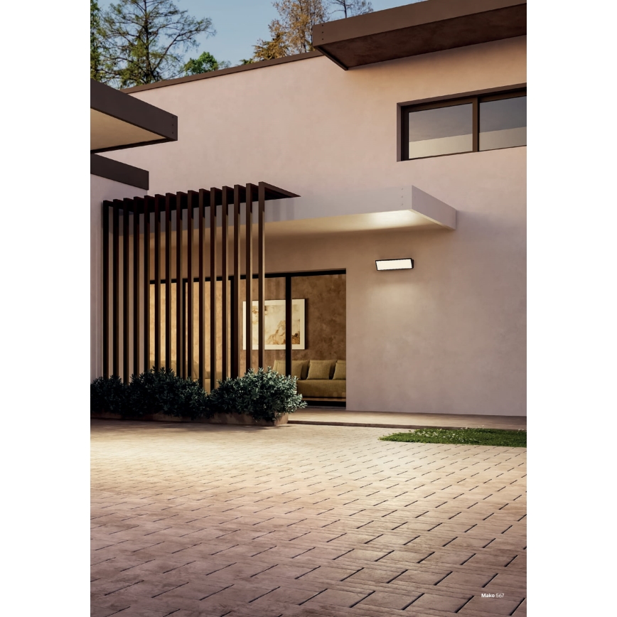 Redo 90678 - LED zunanja stenska svetilka MAKO LED/65W/230V 3000K IP65 antracit