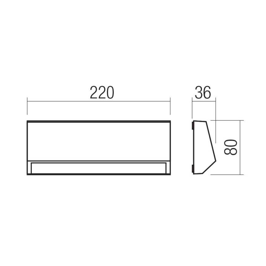 Redo 90680 - Zunanja orientacijska svetilka ANDER LED/4W/230V 3000K IP65 antracit