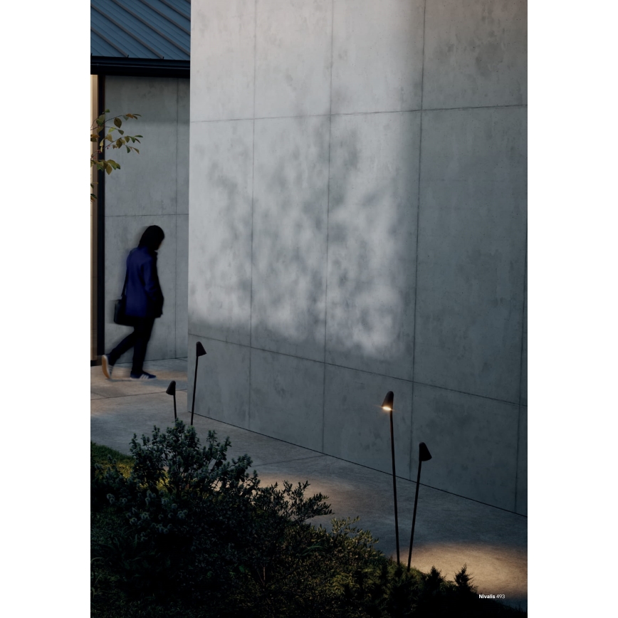 Redo 90713 - LED zunanja svetilka NIVALIS 2xLED/6,9W/230V 3000K 110 cm IP65 zelena