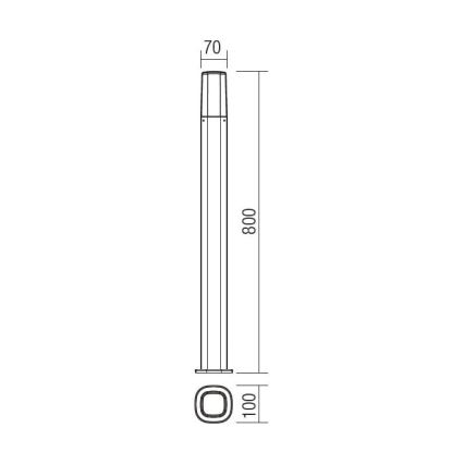 Redo 9078 - Zunanja svetilka CRAYON 1xE27/42W/230V IP44