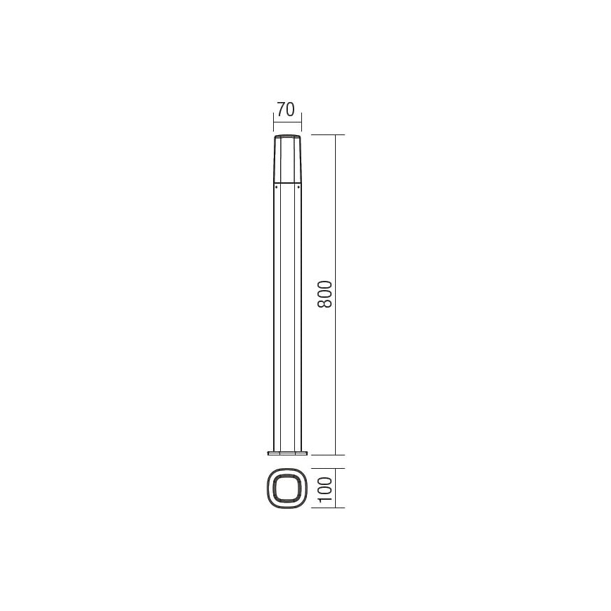 Redo 9078 - Zunanja svetilka CRAYON 1xE27/42W/230V IP44