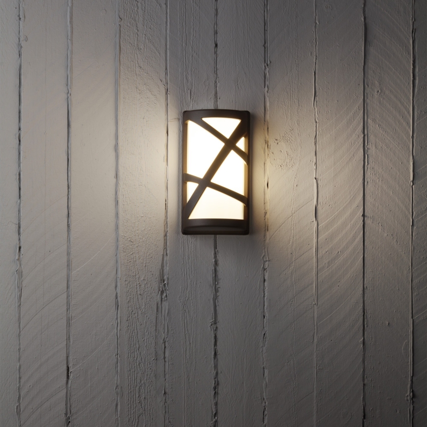 Redo 9097 - Zunanje stensko svetilo VORTEX 1xE27/42W/230V IP44 rjave barve