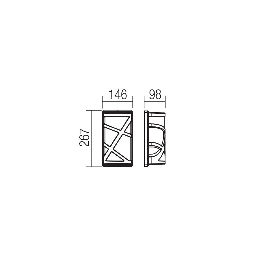 Redo 9097 - Zunanje stensko svetilo VORTEX 1xE27/42W/230V IP44 rjave barve
