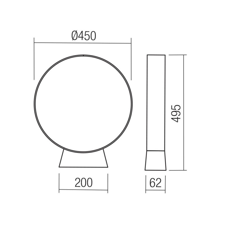 Redo 91066 - LED zunanja svetilka ONIRO LED/15W/230V 3000K 49,5 cm CRI 90 IP65 antracit