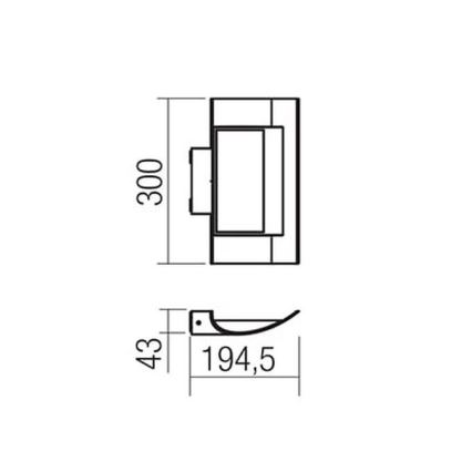 Redo 9112 - LED Zunanja stenska svetilka VELA LED/24W/230V IP54