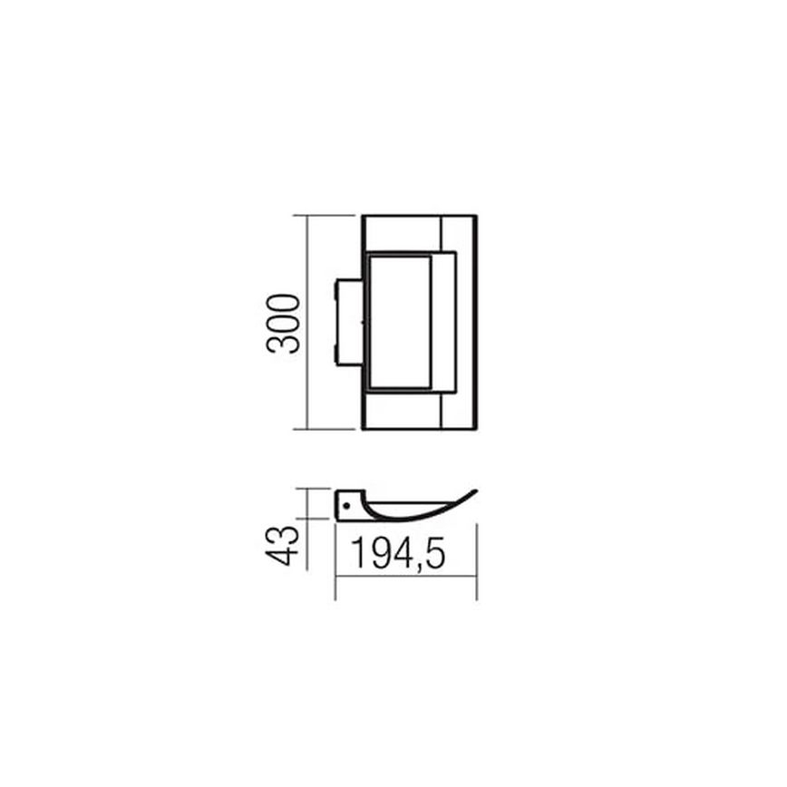 Redo 9112 - LED Zunanja stenska svetilka VELA LED/24W/230V IP54