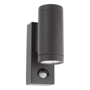 Redo 9453 - LED Zunanja stenska svetilka s senzorjem VINCE 2xLED/3W/230V IP54 antracit