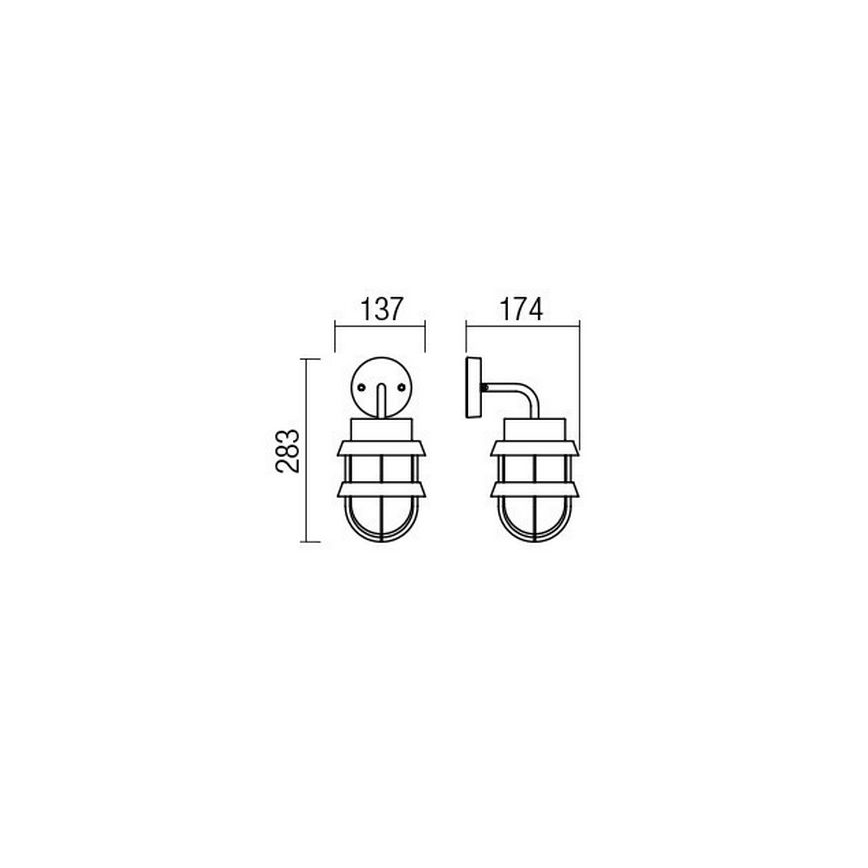 Redo 9498 - Zunanja stenska svetilka CLAUT 1xE27/42W/230V IP44 antracit