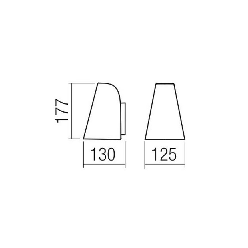 Redo 9529 - Stenska svetilka ALVAR 1xGU10/35W/230V IP44