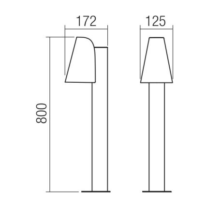 Redo 9532 - Zunanja svetilka ALVAR 1xGU10/35W/230V IP44