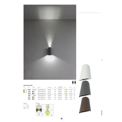 Redo 9536 - LED Zunanja stenska svetilka TWILL 1xLED/11W/230V IP65